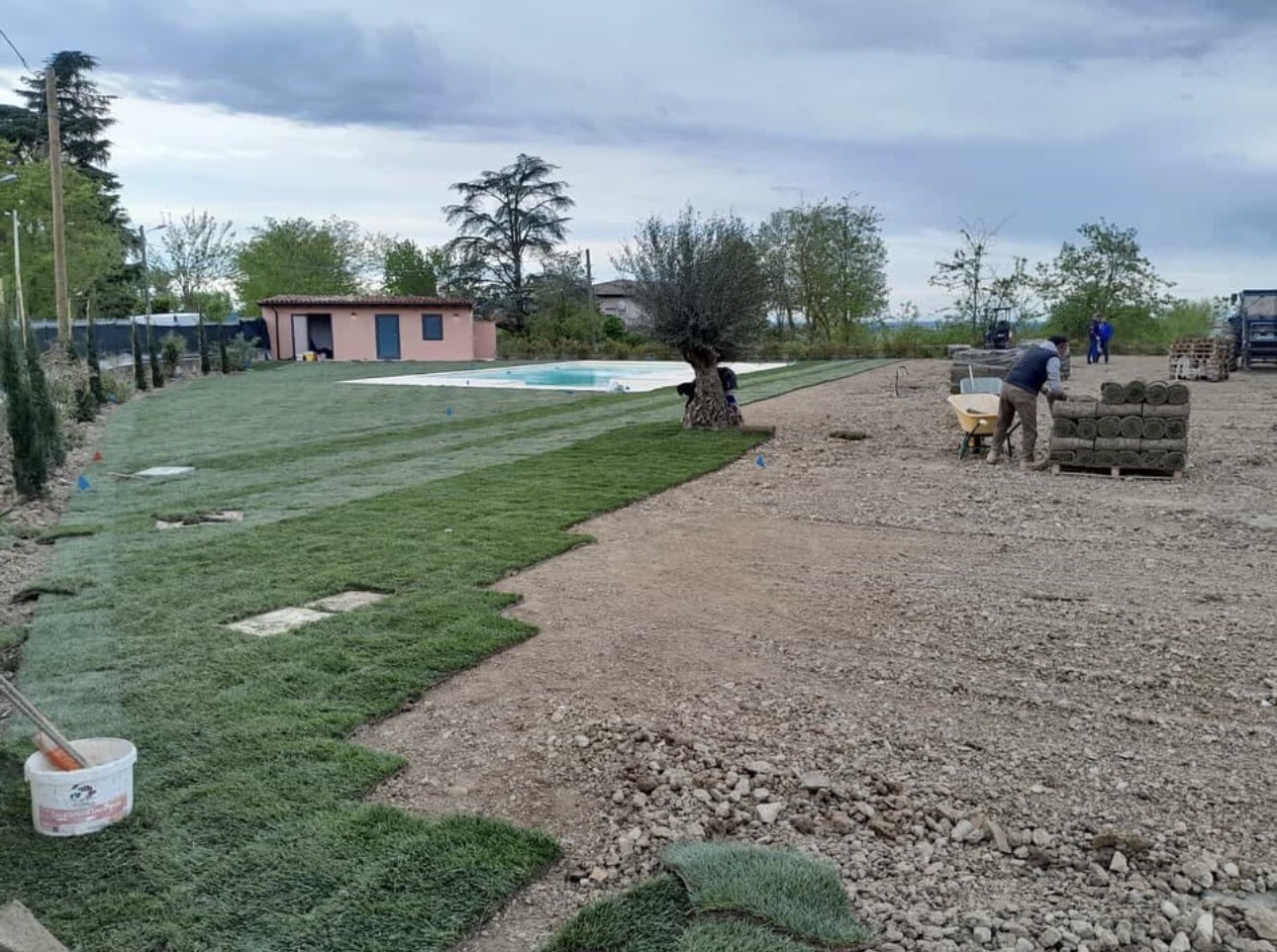 Preparazione del terreno e posa del prato